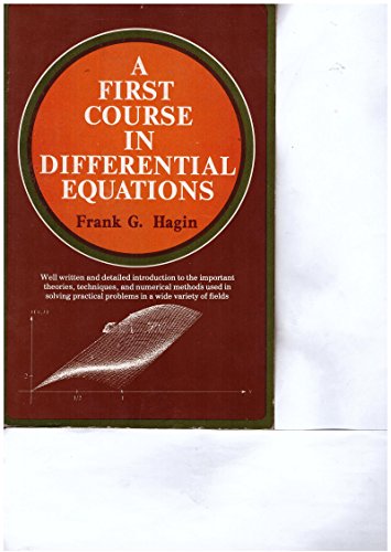 Stock image for A FIRST COURSE IN DIFFERENTIAL EQUATIONS for sale by Neil Shillington: Bookdealer/Booksearch