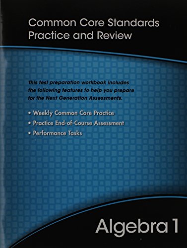 Stock image for High School Math 2012 Common-Core Algebra 1 Test Prep Workbook Grade 8/9 ; 9780133185676 ; 0133185672 for sale by APlus Textbooks