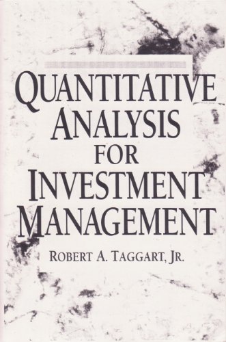 Stock image for Quantitative Analysis for Investment Management for sale by GoldenWavesOfBooks