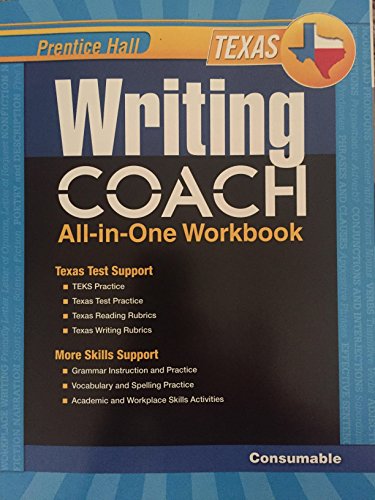 Beispielbild fr Prentice Hall Writing Coach All-in-One Workbook, Texas Grade 7 zum Verkauf von Hawking Books