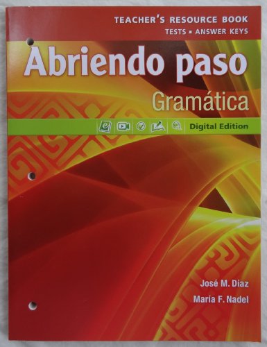 Imagen de archivo de Pearson - Abriendo paso: Gramatica - Teacher's Resource Book a la venta por HPB-Red