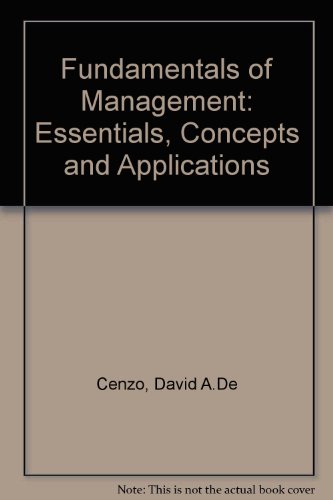 Imagen de archivo de Fundamentals of Management: Essentials, Concepts and Applications a la venta por AwesomeBooks