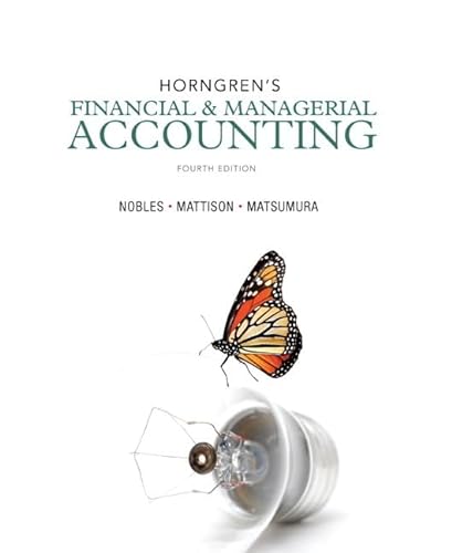Beispielbild fr Horngren's Financial and Managerial Accounting zum Verkauf von Better World Books
