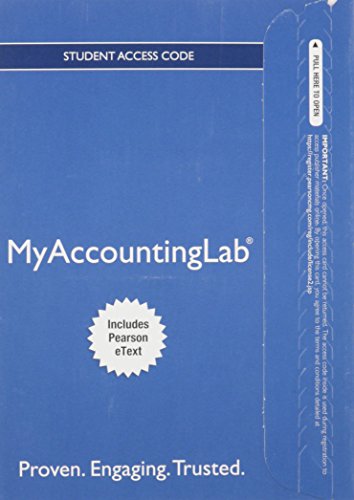Imagen de archivo de NEW MyLab Accounting with Pearson eText -- Access Card -- for Introduction to Financial Accounting a la venta por BooksRun