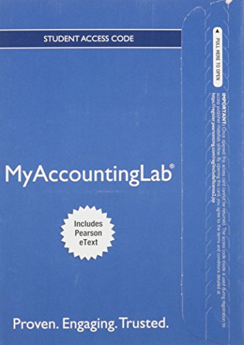 Introduction to Financial Accounting -- NEW MyLab Accounting with Pearson eText Access Code (9780133251494) by Horngren, Charles; Sundem, Gary; Elliott, John; Philbrick, Donna