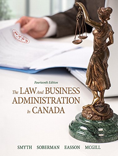 Imagen de archivo de The Law and Business Administration in Canada (14th Edition) a la venta por ThriftBooks-Atlanta