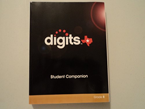 Imagen de archivo de Digits, Student Companion, Grade 8, Texas Edition, 9780133263954, 0133263959 a la venta por HPB-Red