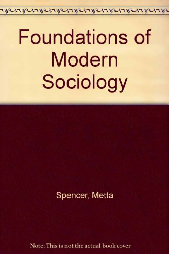 Stock image for Foundations of Modern Sociology for sale by A Good Read