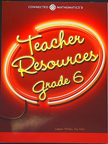 Imagen de archivo de Connected Mathematics 3: Teacher Resources, Grade 6 a la venta por HPB-Red