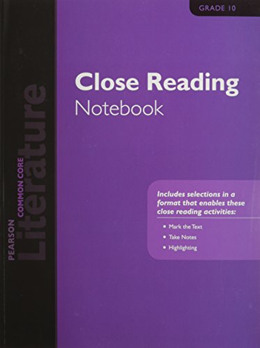 Stock image for PEARSON LITERATURE 2015 COMMON CORE CLOSE READING NOTEBOOK GRADE 10 for sale by Allied Book Company Inc.