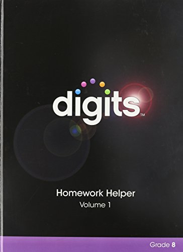 Beispielbild fr Digits Homework Helper Volume 1 Grade 8 zum Verkauf von Better World Books: West