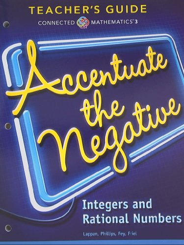 Imagen de archivo de Connected Mathematics 3, Teacher's Guide, Accentuate the Negative a la venta por BooksRun