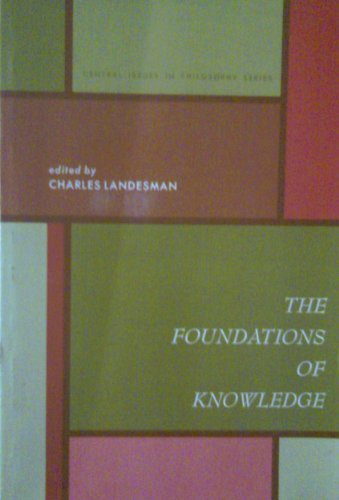 Stock image for Foundations of Knowledge for sale by Wonder Book