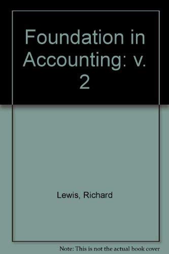 Stock image for Foundation in Accounting: v. 2 for sale by AwesomeBooks