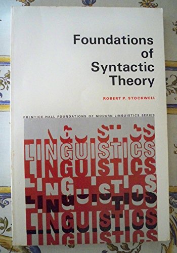 Stock image for Foundations of Syntactic Theory for sale by Anybook.com