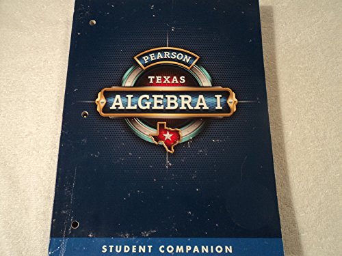Imagen de archivo de Pearson Texas Algebra 1: Student Companion a la venta por SecondSale