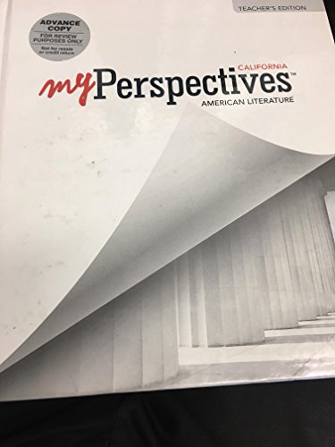 Stock image for MY PERSPECTIVES, AMERICAN LITERATURE, Teachers Edition for sale by Nationwide_Text
