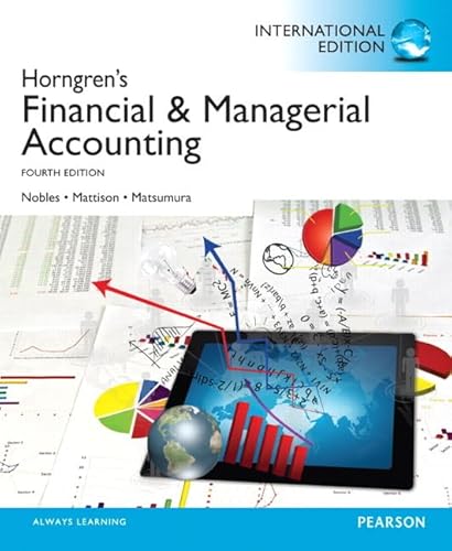 9780133349153: Horngren's Financial & Managerial Accounting: International Edition