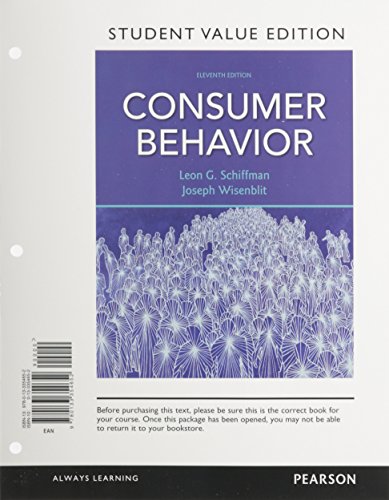 Stock image for Consumer Behavior, Student Value Edition (11th Edition) for sale by Iridium_Books