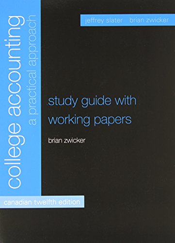 Stock image for Study Guide and Working Papers for College Accounting, Twelfth Canadian Edition (12th Edition) for sale by ThriftBooks-Dallas
