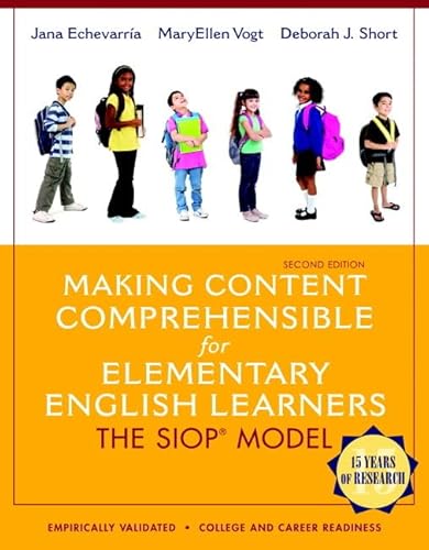 Imagen de archivo de Making Content Comprehensible for Elementary English Learners : The SIOP Model a la venta por Better World Books: West