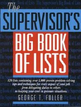 Beispielbild fr The Supervisor's Big Book of Lists zum Verkauf von Better World Books