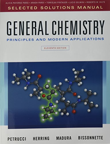 Imagen de archivo de Selected Solutions Manual for General Chemistry: Principles and Modern Applications a la venta por Irish Booksellers