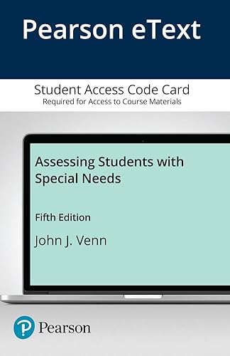 Beispielbild fr Assessing Students with Special Needs -- Pearson eText zum Verkauf von BooksRun