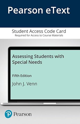 Stock image for Assessing Students with Special Needs, Pearson eText -- Access Card for sale by SecondSale