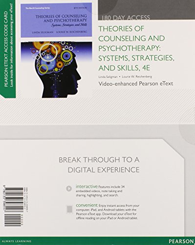 Stock image for Pearson eText Theories of Counseling and Psychotherapy: Systems, Strategies, and Skills -- Access Card for sale by Textbooks_Source