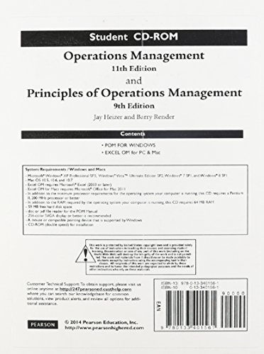 Beispielbild fr Student CD for Operations Management zum Verkauf von BooksRun