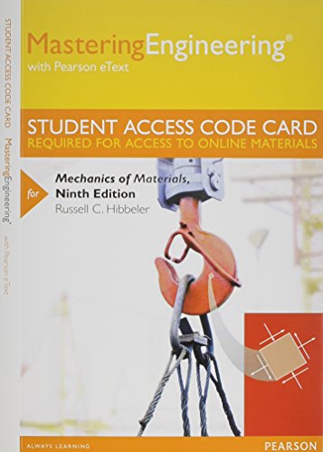 9780133402735: MasteringEngineering with Pearson eText -- Standalone Access Card -- for Mechanics of Materials