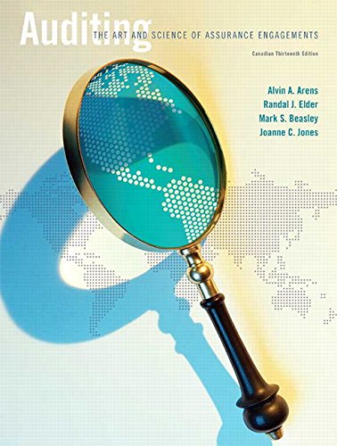 Beispielbild fr Auditing: The Art and Science of Assurance Engagements, Thirteenth Canadian Edition (13th Edition) zum Verkauf von Better World Books