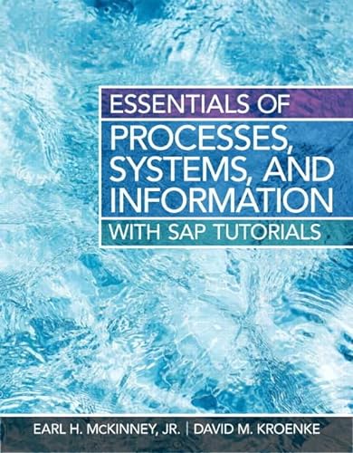 Imagen de archivo de Essentials of Processes, Systems, and Information: With SAP Tutorials a la venta por ThriftBooks-Dallas