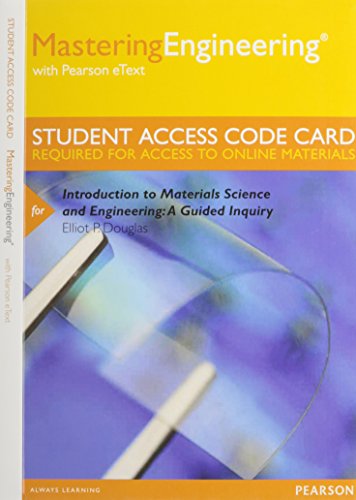 Imagen de archivo de Mastering Engineering with Pearson eText -- Access Card -- Introduction to Materials Science a la venta por Iridium_Books