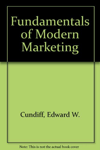 Imagen de archivo de Study Guide - Fundamentals of Modern Marketing a la venta por Books@Ruawai