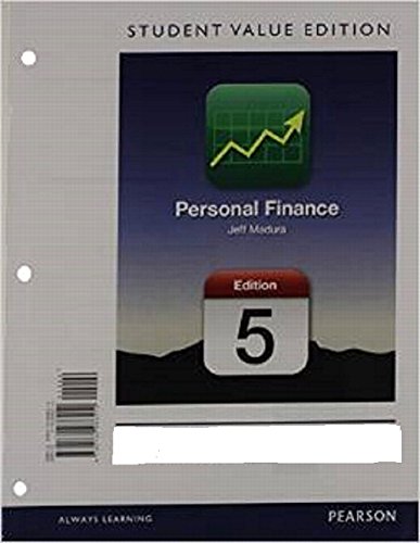 Stock image for Personal Finance, Student Value Edition Plus NEW MyFinanceLab with Pearson eText --- Access Card Package (5th Edition) (The Pearson Series in Finance) for sale by SecondSale