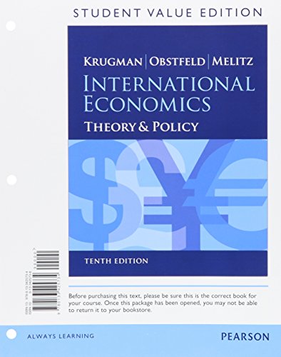 Stock image for International Economics: Theory and Policy, Student Value Edition (10th Edition) (The Pearson Series in Economics) for sale by Labyrinth Books
