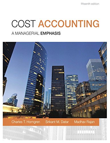 Stock image for Cost Accounting (15th Edition) for sale by New Legacy Books