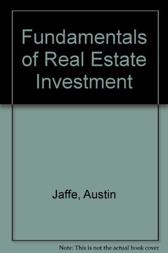 Imagen de archivo de Fundamentals of real estate investment a la venta por Wonder Book