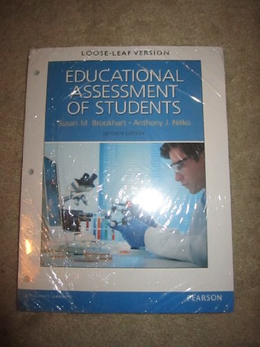 Stock image for Educational Assessment of Students, Loose-Leaf Version (7th Edition) for sale by BooksRun