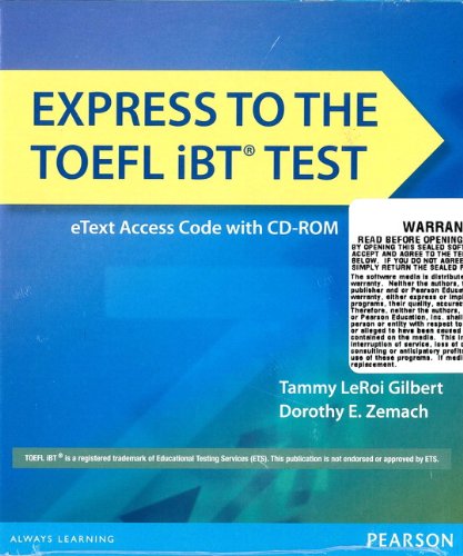 9780133438031: Express to the TOEFL iBT Test eTEXT (folder with Access Code and CD-ROM)