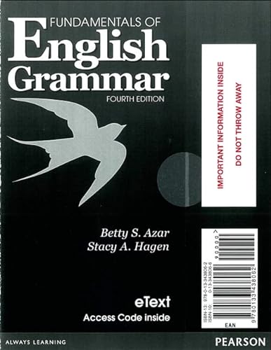 Stock image for Fundamentals of English Grammar eTEXT with Audio; without Answer Key (Access Card) (4th Edition) for sale by Textbooks_Source