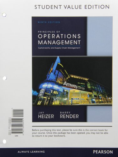 Principles of Operations Management, Student Value Edition Plus NEW MyOMLab with Pearson eText -- Access Card Package (9th Edition) (9780133443585) by Heizer, Jay; Render, Barry