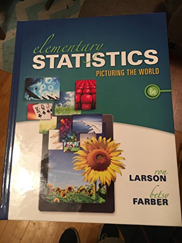 Imagen de archivo de Elementary Statistics: Picturing the World a la venta por HPB-Red