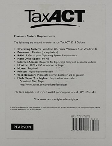 Taxact 2012: Final Version, Prentice Hall's Federal Taxation 2014 Comprehensive (9780133450163) by Rupert, Timothy J.; Pope, Thomas R.; Anderson, Kenneth E.