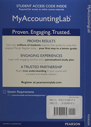 Beispielbild fr NEW MyLab Accounting with Pearson eText -- Access Card -- for Cost Accounting zum Verkauf von HPB-Red