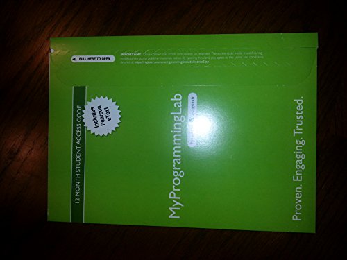 MyProgrammingLab with Pearson eText -- Access Code Card -- for Starting Out With Visual Basic (MyProgrammingLab (Access Codes)) (9780133452341) by Gaddis, Tony; Irvine, Kip R.