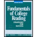 Fundamentals Of College Reading: Strategies For Success (2nd Edition) (9780133453492) by Vogel, Lee; Lehmann, Jane