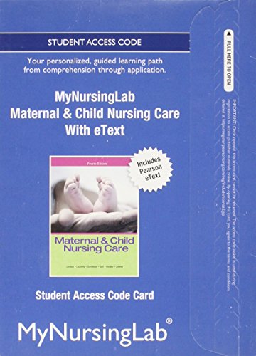 Beispielbild fr NEW MyLab Nursing with Pearson eText--Access Card--for Maternal & Child Nursing (24-month access) zum Verkauf von Iridium_Books